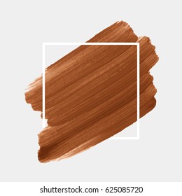 Logo brush painted acrylic abstract background design illustration vector over square frame. Perfect watercolor design for headline, logo and sale banner. 