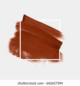 Logo brush painted acrylic abstract art background design illustration vector over square frame. Perfect watercolor design for headline, logo and sale banner. 