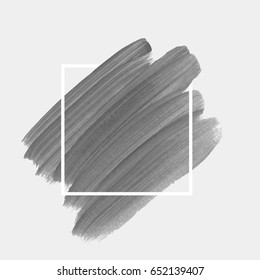 Logo brush painted acrylic abstract art background design illustration vector over square frame. Perfect watercolor design for headline, logo and sale banner. 
