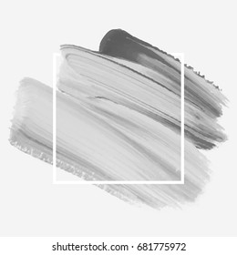 Logo brush painted acrylic abstract background design illustration vector over square frame. Perfect watercolor design for headline, logo and sale banner. 