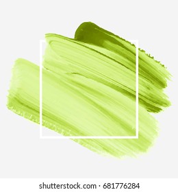 Logo brush painted acrylic abstract background design illustration vector over square frame. Perfect watercolor design for headline, logo and sale banner. 