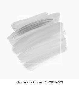 Logo brush painted acrylic background vector. Perfect design for headline and sale banner. 