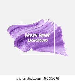 Logo brush painted marble watercolor background. Abstract brush paint texture design acrylic stroke poster over square frame vector illustration. Perfect design for headline, logo and business card. 