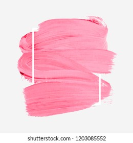 Logo brush painted stroke background design illustration vector. Perfect acrylic design for headline, logo and sale banner. 