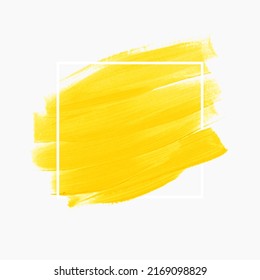Logo brush painted watercolor abstract background design illustration vector over square frame. Perfect painted design for headline, logo and sale banner. 