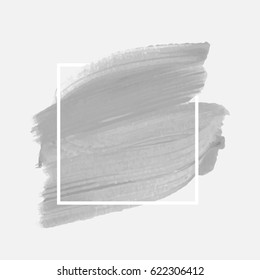 Logo brush painted watercolor abstract background design illustration vector over square frame. Perfect acrylic design for headline, logo and sale banner. 