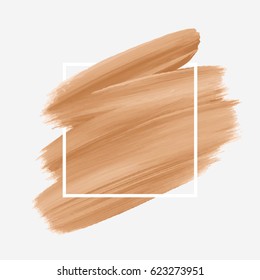 Logo brush painted watercolor abstract background design illustration vector over square frame. Perfect acrylic design for headline, logo and sale banner. 