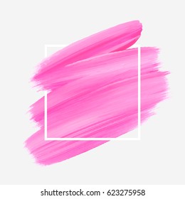 Logo brush painted watercolor abstract background design illustration vector over square frame. Perfect acrylic design for headline, logo and sale banner. 
