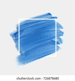 Logo brush painted watercolor abstract background design illustration vector over square frame. Perfect painted design for headline, logo and sale banner. 