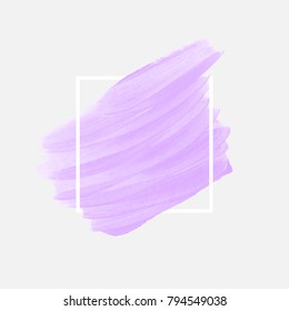 Logo brush painted watercolor abstract background design illustration vector over square frame. Perfect painted design for headline, logo and sale banner. 
