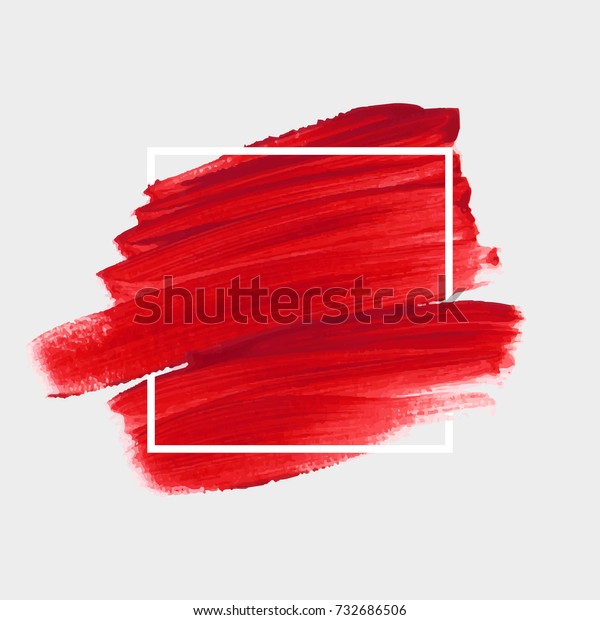 Logo brush painted watercolor abstract\
background design illustration vector over square frame. Perfect\
painted design for headline, logo and sale banner.\
