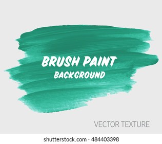 Logo brush painted watercolor background. Art abstract brush paint texture design acrylic stroke poster vector illustration. Perfect design for headline, logo and sale banner. 
