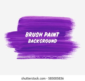 Logo brush painted watercolor background. Abstract brush paint texture design acrylic stroke poster over square frame vector illustration. Perfect design for headline, business card and sale banner. 