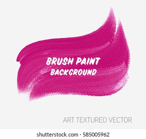 Logo brush painted watercolor background. Abstract brush paint texture design acrylic stroke poster over square frame vector illustration. Perfect design for headline, business card and sale banner. 