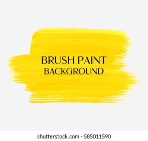 Logo brush painted watercolor background. Abstract brush paint texture design acrylic stroke poster vector illustration. Perfect design for headline, logo and sale banner. 