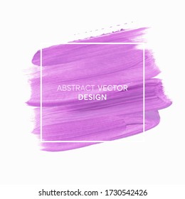 Logo brush stroke painted watercolor background vector over square frame. Perfect design for headline and sale banner. 
