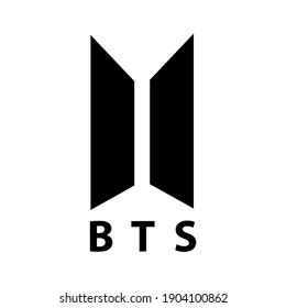 Logo BTS ,Bangtan Boys , new logo on white background. simple design for graphics, logos, websites, social media, UI, mobile apps, EPS10 svg