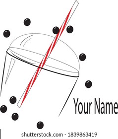 A logo for bubble or bobba drink