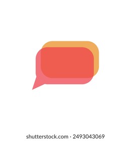 Logo bubble chat double unique design with blank background