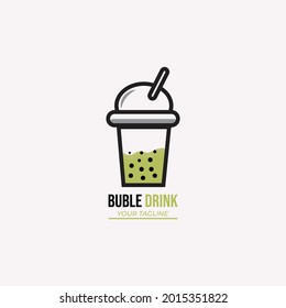 Logo Bubble Drink Icon Design Ilustrastion