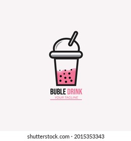 Logo Bubble Drink Icon Design Ilustrastion