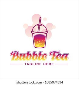 Logo Bubble tea, illustration vector