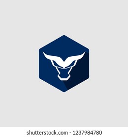 LOGO BUFFALO HEAD VECTOR ABSTRACT