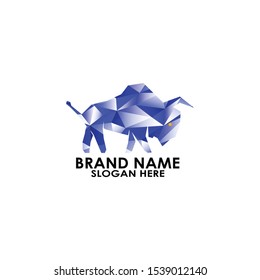 logo buffalo modern abstract vector design