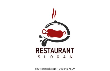 logo, buffet, icono, comida, ilustración, restaurante, cocina, comida, símbolo, carne,