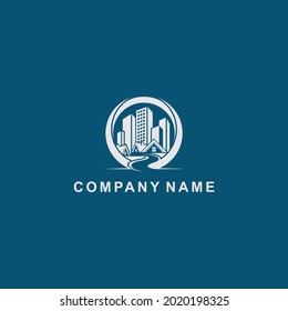 logo, building or apartment,
perfect for construction companies, contractors, property, building rentals, or other companies, outside the property secto