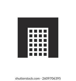 Logo building apartment unique design minimalist with blank background