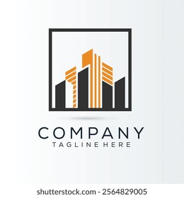 logo building company vector illustration