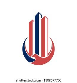 logo building eagles