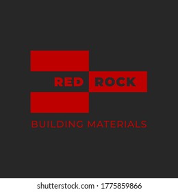 Logo for a building materials store or construction company. Three red rectangular bricks with company name.