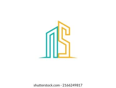 Logo Building Real Estate Letter ns
