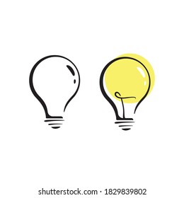 Logo  Bulb Light Lamp concept vector