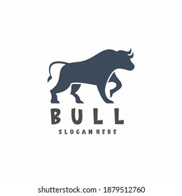Logo BUll Sillhouette Vector Design