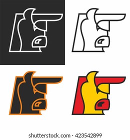 Logo Bull. Simple vector.
