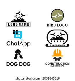 logo bundle with six different logos with different themes