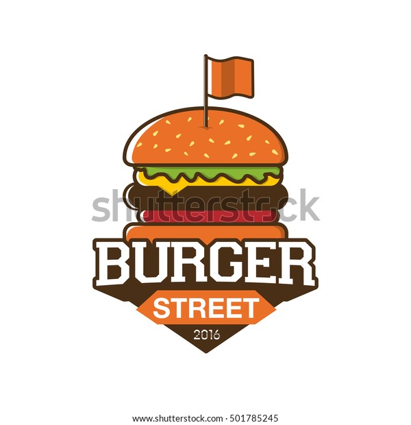 party logo of a burger food truck party logo design for a burger