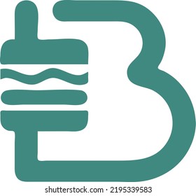 logotipo de la marca burger con tema incorporado en ella arte vectorial plano para logotipos