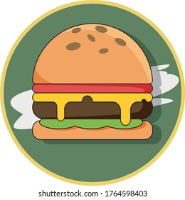 logo Burger icon on the background