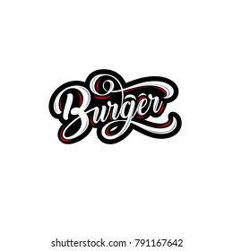 logo, Burger, lettering, fast food logo, beautiful, calligraphy, hamburger