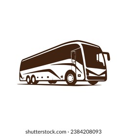 A logo of bus icon school bus vector isolated silhouette design graphic art