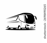 A logo of bus icon travel bus vector isolated silhouette design