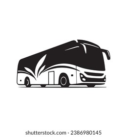 Logo of bus icon vector silhouette isolated design school bus concept black icon