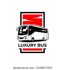 logo bus silhouette vector template