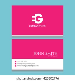 EG Logo | Business Card Template | 