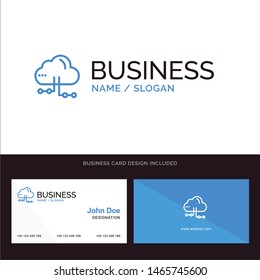 Logo and Business Card Template for Cloud, Share, Computing, Network vector illustration. Vector Icon Template background