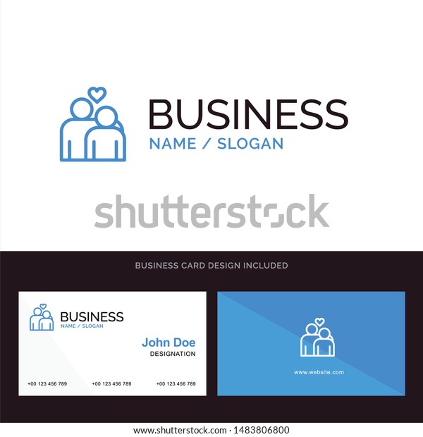 Logo Business Card Template Couple Love Stock Image Download Now